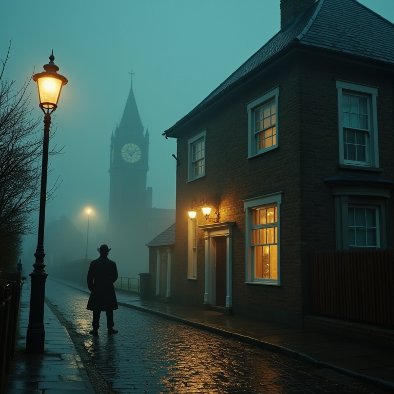 The House at 192.168.178.54: a foggy Victorian street, the telegram boy at the door